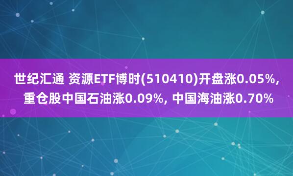 世纪汇通 资源ETF博时(510410)开盘涨0.05%, 重仓股中国石油涨0.09%, 中国海油涨0.70%